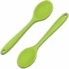 LITZEE 2 Pièces Cuillère De Service, Cuillere En Silicone Cuisine, Cuillère à Mélanger En Silicone, Cuillere Cuisine Plastique Utilisé Pour La Cuisine, La Cuisson, Le Mélange Et Servir (Vert)