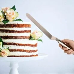 KARTOKNER 3Pcs Spatules Coudées à Patisserie - Spatule Coudee Pâtisserie Inclinée Glaçage Cuillère à Palette Pelle, Spatule De Cuisine En Acier Inoxydable -Accessoires de barbecue Soldes 52467283 4