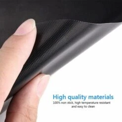 3 Pcs/lot 50 X 40 Cm Pouce En Téflon Fibre Réutilisable Antiadhésive Barbecue Rôti Tapis De Feuilles Portable Facile à Nettoyer Extérieur Pique-nique Fry Cuisson Barbecue Outils Noir GrooFoo -Accessoires de barbecue Soldes 52489476 4