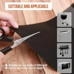 8 Pcs/lot 50 X 40 Cm Pouce En Téflon Fibre Réutilisable Antiadhésive Barbecue Rôti Tapis De Feuilles Portable Facile à Nettoyer Extérieur Pique-nique Fry Cuisson Barbecue Outils Noir GrooFoo -Accessoires de barbecue Soldes 52489503 4