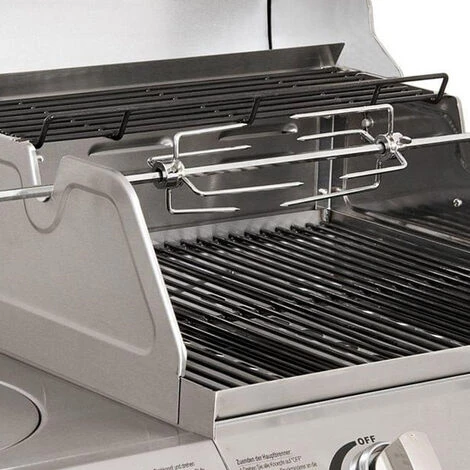 Hengda Broche à Rôtir Avec Moteur Brochettes De Barbecue 117cm Avec 2 Broches à Viande Et Moteur En Acier Inoxydable 220V Tournebroche Rôtissoire électrique - Argent 5 Hengda Broche à Rôtir Avec Moteur Brochettes De Barbecue 117cm Avec 2 Broches à Viande Et Moteur En Acier Inoxydable 220V Tournebroche Rôtissoire électrique - Argent – Image 5