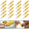 KARTOKNER 20 Pcs Brochette De Maïs Support à Epis Maïs En Acier Inoxydable Brochettes Epis Maïs Pour La Cuisine Maison Pique-Niques BBQ Grill Cuisine Fourchettes à Fruit