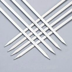 KARTOKNER Brochettes De Barbecue En Acier Inoxydable Avec Poignée En Bois Réutilisable Bâtons Barbecue Griller Pour Viande Légumes Aiguille à Rôtir Brochettes Pour Pique-Nique En Plein Camping 20 Pièces -Accessoires de barbecue Soldes 52641718 3