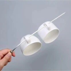 KARTOKNER Brochettes De Barbecue En Acier Inoxydable Avec Poignée En Bois Réutilisable Bâtons Barbecue Griller Pour Viande Légumes Aiguille à Rôtir Brochettes Pour Pique-Nique En Plein Camping 20 Pièces -Accessoires de barbecue Soldes 52641718 4