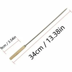 KARTOKNER Brochettes De Barbecue En Acier Inoxydable Avec Poignée En Bois Réutilisable Bâtons Barbecue Griller Pour Viande Légumes Aiguille à Rôtir Brochettes Pour Pique-Nique En Plein Camping 20 Pièces -Accessoires de barbecue Soldes 52641718 5