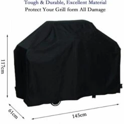 QERSTA Housse Barbecue Couverture De Barbecue Bâche De Protection BBQ Anti-UV Anti-l'eau Anti-l'humidité Avec Sac De Rangement Noir Pour Weber, Holland (145 X 61 X 117cm) 7 QERSTA Housse Barbecue Couverture De Barbecue Bâche De Protection BBQ Anti-UV Anti-l'eau Anti-l'humidité Avec Sac De Rangement Noir Pour Weber, Holland (145 X 61 X 117cm) -Accessoires de barbecue Soldes 52694380 3
