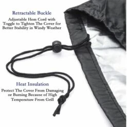 QERSTA Housse Barbecue Couverture De Barbecue Bâche De Protection BBQ Anti-UV Anti-l'eau Anti-l'humidité Avec Sac De Rangement Noir Pour Weber, Holland (145 X 61 X 117cm) 8 QERSTA Housse Barbecue Couverture De Barbecue Bâche De Protection BBQ Anti-UV Anti-l'eau Anti-l'humidité Avec Sac De Rangement Noir Pour Weber, Holland (145 X 61 X 117cm) -Accessoires de barbecue Soldes 52694380 4