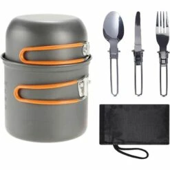 Kartokner Portable Ustensiles Gamelle Pour Randonnée Randonnée, Compact Non-bâton Pot Pan Bols Pliant Spork Avec Nylon Sac En Plein Air Cuisinière Cuire 7 Kartokner Portable Ustensiles Gamelle Pour Randonnée Randonnée, Compact Non-bâton Pot Pan Bols Pliant Spork Avec Nylon Sac En Plein Air Cuisinière Cuire -Accessoires de barbecue Soldes 52766717 3