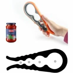 REGALI Kit Ouvre-bouteille, Ouvre-bocaux Multifonctions 4 En 1, Simple à Utiliser Pour Les Enfants, Les Personnes âgées Et Les Personnes Souffrant D'arthrite, Aide à La Préhension En Silicone (4PCS) -Accessoires de barbecue Soldes 52802840 3