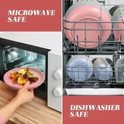 Kartokner Kit De Camping Vaisselle, 24pcs, Couverts Set De Pique-Nique, Comprend Assiettes Bols Tasses Fourchettes Etc. Pour Camping, Randonnée, Pêche Et Pique-Nique, Pour 4 Personnes -Accessoires de barbecue Soldes 52827323 3