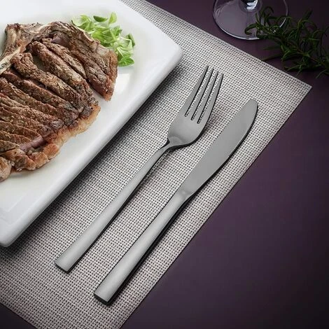 Velaze Set De 24 Cuillères En Acier Inoxydable, Couverts De Table Noir, Couverts De Table Design Miroir Poli,Ensemble De Service Pour 6 Personnes 4 Velaze Set De 24 Cuillères En Acier Inoxydable, Couverts De Table Noir, Couverts De Table Design Miroir Poli,Ensemble De Service Pour 6 Personnes – Image 4