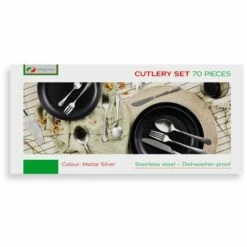 MAGNANI Couverts De Table Inox 70 Pièces, Ménagère Couverts De Table Couleur Argent, Set De Couverts De Table En Acier Inoxydable, Set De Ménagère Complet - Argent -Accessoires de barbecue Soldes 53042658 5