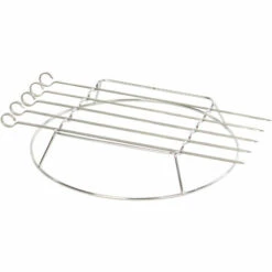 Support + Lot De 5 Brochettes Landmann 00361- Tout Inox - Adaptée à La Gamme Triton MaxX