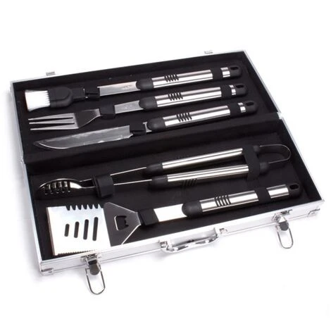 MSV Malette Spéciale Barbecue X 5 Articles En Inox - Gris 2 MSV Malette Spéciale Barbecue X 5 Articles En Inox - Gris – Image 2