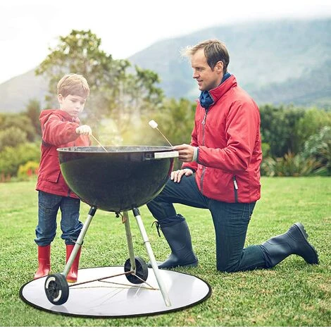 BEARSU Protection De Pont FirePad 61 Cm - Résistant Au Feu De Camp, Pelouse Patio Cheminée Dessous De Barbecue, Protection Contre Chaleur Avec Silicone Et Isolation Thermique Pour L'extérieur 5 BEARSU Protection De Pont FirePad 61 Cm - Résistant Au Feu De Camp, Pelouse Patio Cheminée Dessous De Barbecue, Protection Contre Chaleur Avec Silicone Et Isolation Thermique Pour L'extérieur – Image 5