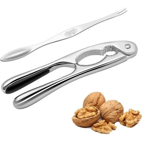 BARES Casse-Noisette En Acier Inoxydable Casse-Noisette Manuel Pince Homard Pince Crabe Noix De Pécan Noyer Outil Ouvreur Pour Les Noix Crustacés Fruits De Mer Pattes Avec 1 Pcs (Avec 1 Fourchettes) 1 BARES Casse-Noisette En Acier Inoxydable Casse-Noisette Manuel Pince Homard Pince Crabe Noix De Pécan Noyer Outil Ouvreur Pour Les Noix Crustacés Fruits De Mer Pattes Avec 1 Pcs (Avec 1 Fourchettes)
