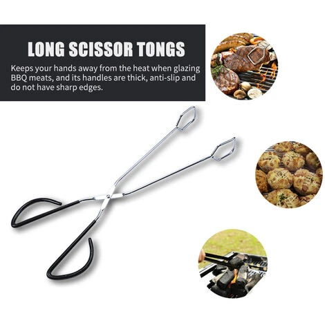 LIFCAUSAL Pinces à Ciseaux Barbecue BARBECUE Grill Pinces à Patisserie Cuisson Pince De Cuisson Kicthen Alimentaire Pinces à Ciseaux Poignées En Acier Inoxydable 3 LIFCAUSAL Pinces à Ciseaux Barbecue BARBECUE Grill Pinces à Patisserie Cuisson Pince De Cuisson Kicthen Alimentaire Pinces à Ciseaux Poignées En Acier Inoxydable – Image 3
