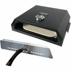 TAINO Boîte à Pizza Avec Porte Pour Gril Et Four Acier Noir