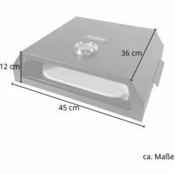 TAINO Boîte à Pizza Avec Porte Pour Gril Et Four Acier Noir -Accessoires de barbecue Soldes 53853173 3