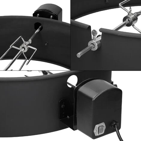 ECD GERMANY Kit De Rôtissoire à Charbon Barbecue Grill électrique Rotation Régulière Acier 4 ECD GERMANY Kit De Rôtissoire à Charbon Barbecue Grill électrique Rotation Régulière Acier – Image 4