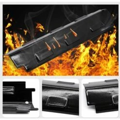 SUPERMARKET 37CM Diffuseur Chaleur Accessoires Pour Char-Broil, Campingaz, Fire Mountain, CCLIFE, LANDMANN Et Plupart Modèles Flamme Gril, Acier Porcelaine Plaque Chauffante Pièce De Rechange, Paquet 4,, Superma, Noir -Accessoires de barbecue Soldes 53993288 3