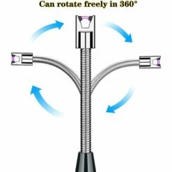 DECKON Allume Bougie Electrique, USB Rechargeable Briquet Electrique Briquet Arc Électronique Avec Flexible 360º Coupe-Vent Noir D'affaires 7 DECKON Allume Bougie Electrique, USB Rechargeable Briquet Electrique Briquet Arc Électronique Avec Flexible 360º Coupe-Vent Noir D'affaires -Accessoires de barbecue Soldes 54042972 3