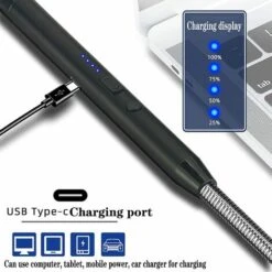 DECKON Allume Bougie Electrique, USB Rechargeable Briquet Electrique Briquet Arc Électronique Avec Flexible 360º Coupe-Vent Noir D'affaires 8 DECKON Allume Bougie Electrique, USB Rechargeable Briquet Electrique Briquet Arc Électronique Avec Flexible 360º Coupe-Vent Noir D'affaires -Accessoires de barbecue Soldes 54042972 4