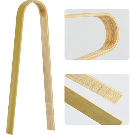 Kartokner 20 Pièces Pinces En Bambou Jetables Ustensiles De Cuisine Pinces à Pain Pinces à Pain Naturel Pour La Cuisine (10cm) 3 Kartokner 20 Pièces Pinces En Bambou Jetables Ustensiles De Cuisine Pinces à Pain Pinces à Pain Naturel Pour La Cuisine (10cm) – Image 3