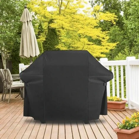 Housse Barbecue, Couverture De Grill Anti-Vent/Anti-UV/Anti-l'eau/Anti-l'Humidité/Antipoussière 153x72x112CM Noir FUIENKO 2 Housse Barbecue, Couverture De Grill Anti-Vent/Anti-UV/Anti-l'eau/Anti-l'Humidité/Antipoussière 153x72x112CM Noir FUIENKO – Image 2