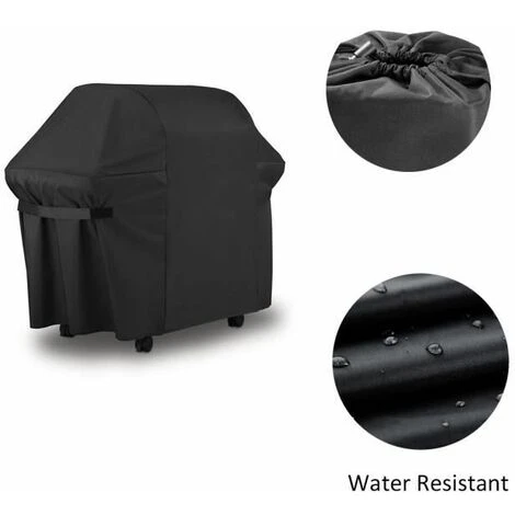 Housse Barbecue, Couverture De Grill Anti-Vent/Anti-UV/Anti-l'eau/Anti-l'Humidité/Antipoussière 153x72x112CM Noir FUIENKO 4 Housse Barbecue, Couverture De Grill Anti-Vent/Anti-UV/Anti-l'eau/Anti-l'Humidité/Antipoussière 153x72x112CM Noir FUIENKO – Image 4
