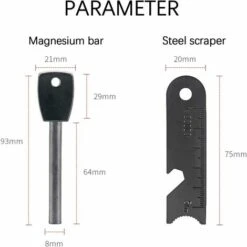 Kartokner Pierre à Feu De Survie,Allume Feu Avec Grattoir, Waterproof, 10,000 Etincelles à 3,000 Degrés, Barre 8 Mm, Fire Steel En Magnesium - Fire Starter,Lanière De Cou,Grattoir Multi-Outils(2 Pièces) -Accessoires de barbecue Soldes 54421162 4