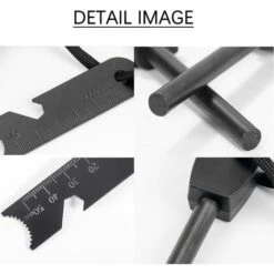 Kartokner Pierre à Feu De Survie,Allume Feu Avec Grattoir, Waterproof, 10,000 Etincelles à 3,000 Degrés, Barre 8 Mm, Fire Steel En Magnesium - Fire Starter,Lanière De Cou,Grattoir Multi-Outils(2 Pièces) -Accessoires de barbecue Soldes 54421162 5