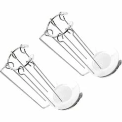 Kartokner 2 Ensembles En Acier Inoxydable Vertical Barbecue Brochette Rack Kebab Brochette Suspendues Support De Support Avec 5 Plat Griller Brochettes Accueil Pique- Nique Barbecue Outils