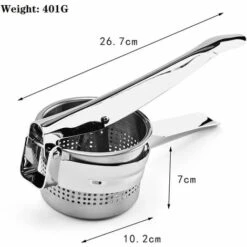 KARTOKNER Presse-purée En Acier Inoxydable - Pour Fruits, Légumes, Ail - Passe Au Lave-vaisselle -Accessoires de barbecue Soldes 54422146 3