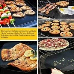 TINOR Tapis De Cuisson Set De 3 Feuille De Cuisson Pour Barbecue Et Four 40 * 50cm Tapis Barbecue Anti-adhésif Réutilisable Pour Barbecue à Gaz, Charbon Ou Électriques -Accessoires de barbecue Soldes 54497251 3