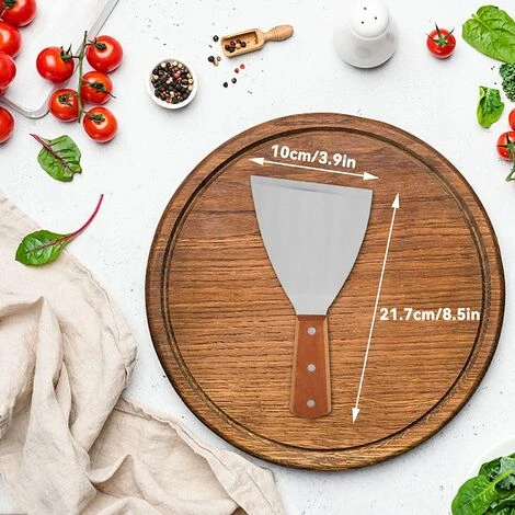 TINOR Spatule Pour Plancha, Spatule Crepe Palette à Gril En Inox Spatule à Barbecue Racloir/spatule à Griller Pour Griller La Viande Teppanyaki Grillades Burger Et Nettoyer La Plaque Du Barbecue Steak 5 TINOR Spatule Pour Plancha, Spatule Crepe Palette à Gril En Inox Spatule à Barbecue Racloir/spatule à Griller Pour Griller La Viande Teppanyaki Grillades Burger Et Nettoyer La Plaque Du Barbecue Steak â Image 5