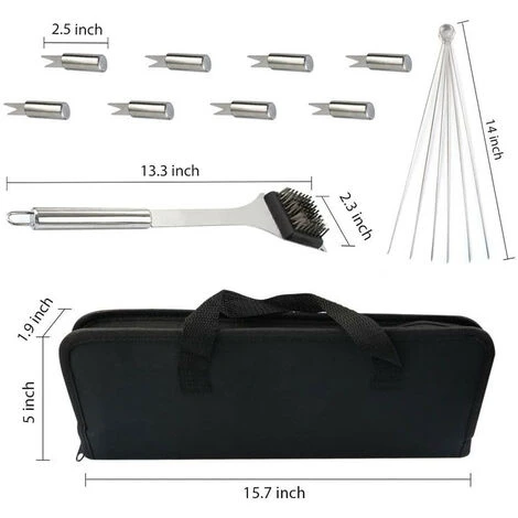 MINETGNON Set De 9 Ustensile De Barbecue Cuisine Au Jardin Très Bonne Qualité 2 MINETGNON Set De 9 Ustensile De Barbecue Cuisine Au Jardin Très Bonne Qualité – Image 2
