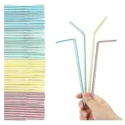 ILOVEMILAN 200 Pièces Pailles à Boire En Plastique De 7 Pouces De Long Multicolores -Accessoires de barbecue Soldes 54876688 3