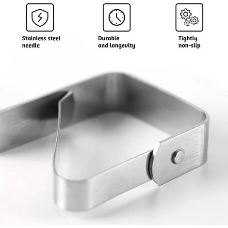 MONLY Pince Nappe Clips Inoxydable, 12 Pcs Réglables Pinces De Couverture De Table, Nappe Clips Anti-Glissant Pour Jardin Cuisine Maison Restaurant Pique-Nique Fête Mariage Partie 2 MONLY Pince Nappe Clips Inoxydable, 12 Pcs Réglables Pinces De Couverture De Table, Nappe Clips Anti-Glissant Pour Jardin Cuisine Maison Restaurant Pique-Nique Fête Mariage Partie â Image 2