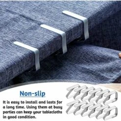 MONLY Pince Nappe Clips Inoxydable, 12 Pcs Réglables Pinces De Couverture De Table, Nappe Clips Anti-Glissant Pour Jardin Cuisine Maison Restaurant Pique-Nique Fête Mariage Partie 8 MONLY Pince Nappe Clips Inoxydable, 12 Pcs Réglables Pinces De Couverture De Table, Nappe Clips Anti-Glissant Pour Jardin Cuisine Maison Restaurant Pique-Nique Fête Mariage Partie -Accessoires de barbecue Soldes 54878972 4