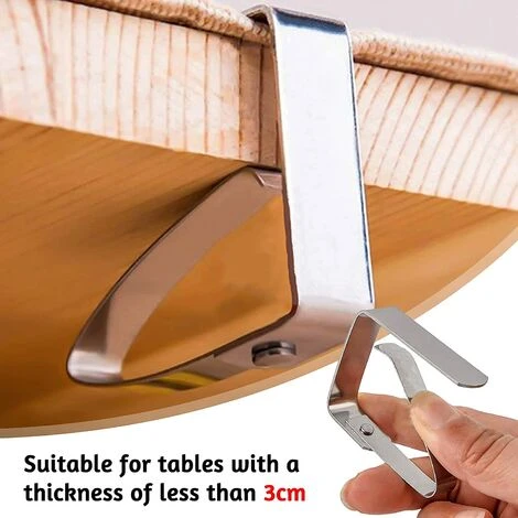 MONLY Pince Nappe Clips Inoxydable, 12 Pcs Réglables Pinces De Couverture De Table, Nappe Clips Anti-Glissant Pour Jardin Cuisine Maison Restaurant Pique-Nique Fête Mariage Partie 5 MONLY Pince Nappe Clips Inoxydable, 12 Pcs Réglables Pinces De Couverture De Table, Nappe Clips Anti-Glissant Pour Jardin Cuisine Maison Restaurant Pique-Nique Fête Mariage Partie â Image 5