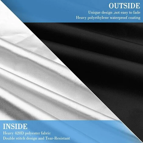 TINOR Housse Barbecue, 420D Oxford Bâche De Protection, Anti-Vent/Solei/l'eau, Exterieur Housse Barbecue Convient La Plupart Des Grills (170*61*117cm) 4 TINOR Housse Barbecue, 420D Oxford Bâche De Protection, Anti-Vent/Solei/l'eau, Exterieur Housse Barbecue Convient La Plupart Des Grills (170*61*117cm) – Image 4