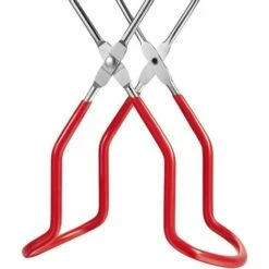 BEARSU Pinces De Levage Bocal Avec Poignées En Caoutchouc Trousse à Outils Poignée Acier Inoxydable Longue Pince Pour Bocaux Anti Lève-bocaux Verre Lève-Bocal (Red) -Accessoires de barbecue Soldes 55022672 3