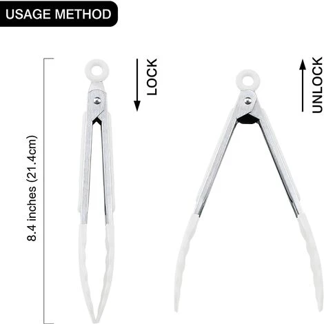 DKSFJKL Lot De Mini Pinces De Service En Silicone 17,8 Cm 7 Inch 9 Couleurs. 2 DKSFJKL Lot De Mini Pinces De Service En Silicone 17,8 Cm 7 Inch 9 Couleurs. – Image 2