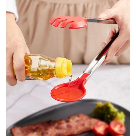 HANBING Pince Alimentaire En Silicone Pince à Tête Ronde Pour Barbecue En Acier Inoxydable (12 Pouces) 5 HANBING Pince Alimentaire En Silicone Pince à Tête Ronde Pour Barbecue En Acier Inoxydable (12 Pouces) – Image 5