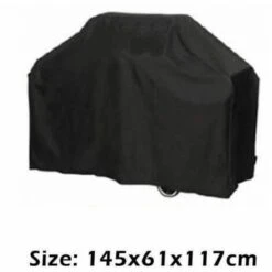 Housse Barbecue BBQ Protection Etanche Cache Poussière Pluie Noir Jardin Patio 145x61x117cm Noir FUIENKO -Accessoires de barbecue Soldes 55268883 3