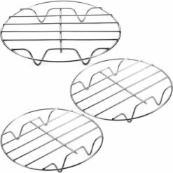 Ensoleillé 3 Pièces Support De Friteuse à Air Cuisson à La Vapeur Supports De Refroidissement 304 Support Rond En Acier Inoxydable Ustensiles De Cuisine Polyvalents Ustensiles De Cuisine Sur