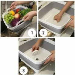 QERSTA Bassine à Vaisselle Pliable, Bol Dévier De Camping Lavabo Pliable Portable/Évier De Cuisine Idéal Pour Le Camping, Les Caravanes, Les Activités De Plein Air, La Cuisine 7 QERSTA Bassine à Vaisselle Pliable, Bol Dévier De Camping Lavabo Pliable Portable/Évier De Cuisine Idéal Pour Le Camping, Les Caravanes, Les Activités De Plein Air, La Cuisine -Accessoires de barbecue Soldes 55311495 3