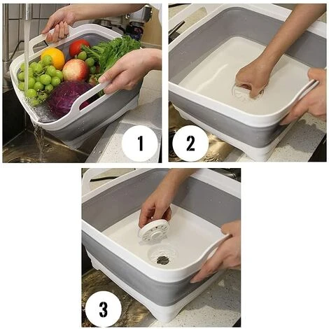 QERSTA Bassine à Vaisselle Pliable, Bol Dévier De Camping Lavabo Pliable Portable/Évier De Cuisine Idéal Pour Le Camping, Les Caravanes, Les Activités De Plein Air, La Cuisine 3 QERSTA Bassine à Vaisselle Pliable, Bol Dévier De Camping Lavabo Pliable Portable/Évier De Cuisine Idéal Pour Le Camping, Les Caravanes, Les Activités De Plein Air, La Cuisine – Image 3