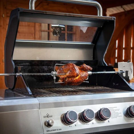 VINGO Brochettes De Barbecue 117cm Avec 2 Broches à Viande Et Moteur En Acier Inoxydable 220V Tournebroche Rôtissoire électrique 4 VINGO Brochettes De Barbecue 117cm Avec 2 Broches à Viande Et Moteur En Acier Inoxydable 220V Tournebroche Rôtissoire électrique – Image 4